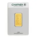 5 Gramm Goldbarren C.HAFNER in Blister mit Seriennummer, Rückseite